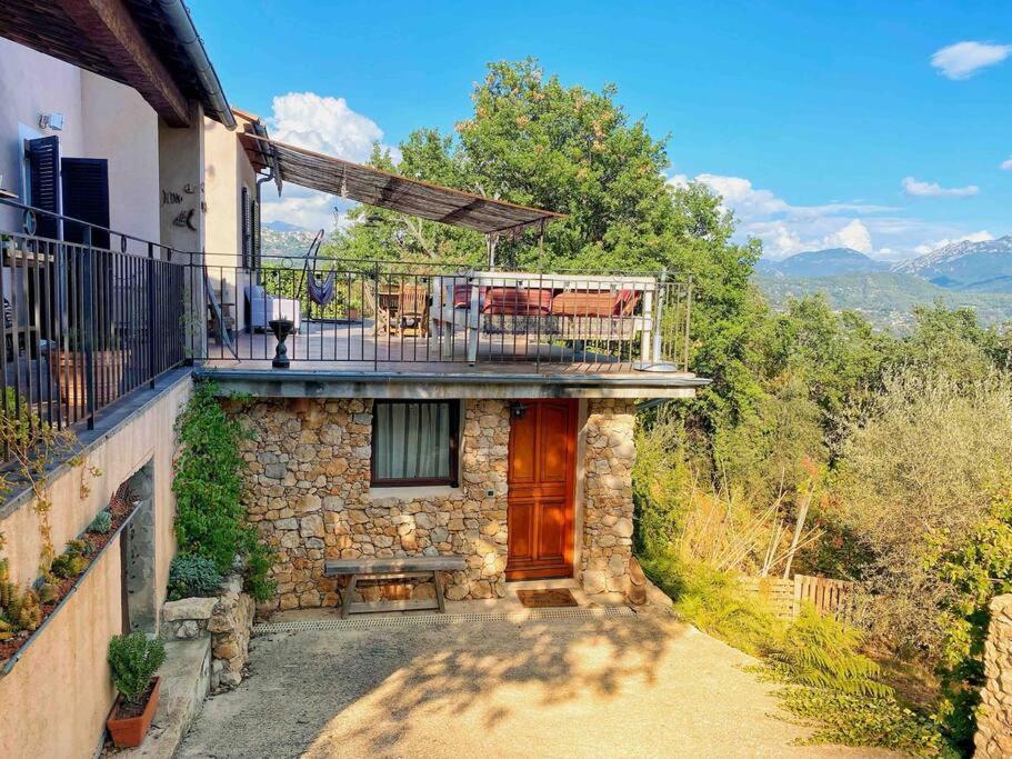 Bas De Villa Au Milieu Des Oliviers. Chateauneuf-Villevieille Luaran gambar